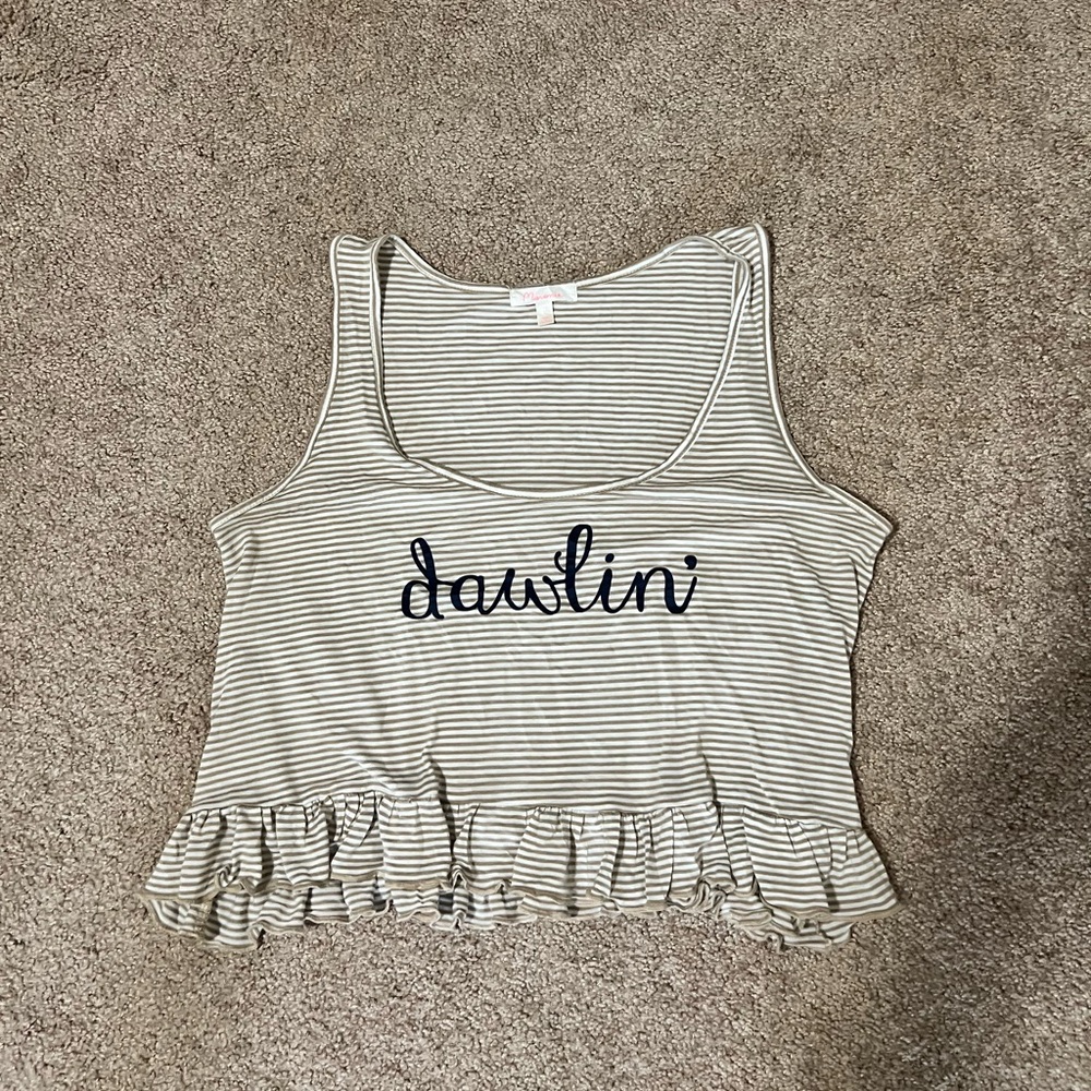 The Elizabeth Chronicles NOLA Dawlin’ Cropped Ruffle Tank - Picture 12 of 12